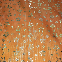 Weihnachtschiffon terrakotta und gold