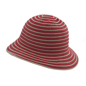 Damen Sommerhut gestreift jeansblau oder rot