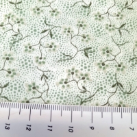 Patchwork Basic Filippa's Line mit Blumen und Punkten grün