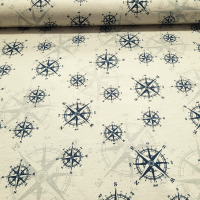 French Terry meliert mit maritimen Motiven