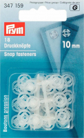 Druckknöpfe 18 Stück transparent 10mm