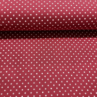 Baumwolle bordeaux mit Punkten 2mm