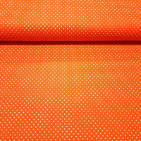 Baumwolle orange mit Punkten 2mm