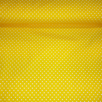 Baumwolle gelb mit Punkten 2mm