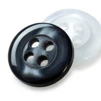 Hemdknöpfe schwarz/weiß 9+11mm