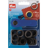 Ösen mit Scheiben brüniert 14mm