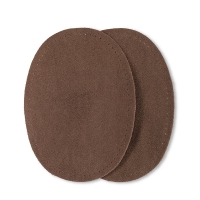 Velourslederimitat Patch braun