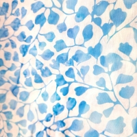 Blätter und Blüten blau weiss