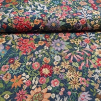 Gobelin Blumen blau