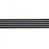 10 Meter Elastic-Bund non-slip, 25mm schwarz