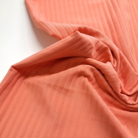 3 D Stretch Jacquard apricot Plissee