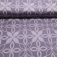 Gütermann Retro Blumen mauve weiss