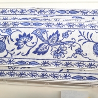 Blumenborte blau weiss 73mm