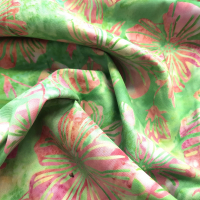 Batik Blumen grün