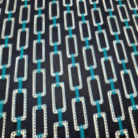Viskosejersey Gliederkette blau