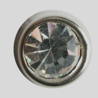 Strassknopf silber eingefasst 10 mm
