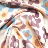 Jersey natur Retro Blumen