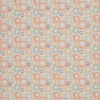 Baumwolle natur mint orange mit Kreisen