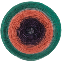 Lace Merino Aquarell Dunkelbraun,Terracotta,Dunkelpetrol