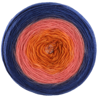 Lace Merino Aquarell Orange/Nelkenrosa/Dunkelblau