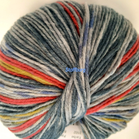 Supersocke 8-Fach Arktis Color grau rot blau