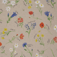 Dekostoff Canvas Wildblumen