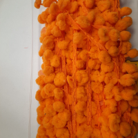 Pompon Borte orange 7 mm