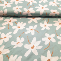 Light&Lush Viskose mint mit Blumen