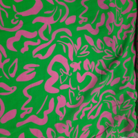 Hiphop Viskose Stoff grün pink