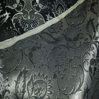 Brokat Damast schwarz silber