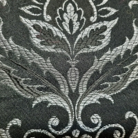 Brokat Damast schwarz silber