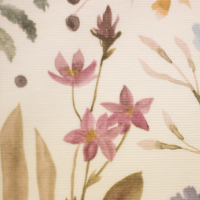 Beschichtete Baumwolle natur mit Wildblumen