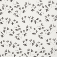 Beschichtete Baumwolle mit filigranen Blumenmuster grau