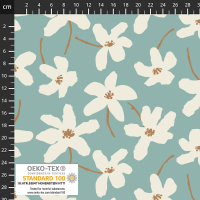 Light&Lush Viskose mint mit Blumen